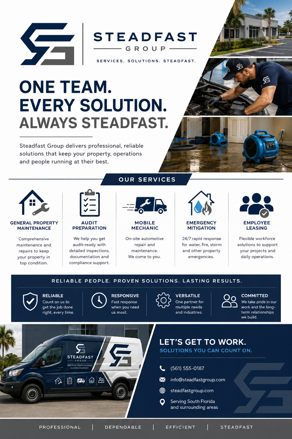 Steadfast Group professional cleaning team